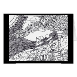 Warli konst hälsningskort