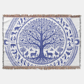 Warli-konst Indisk tribal illustration | Minimalis Filt