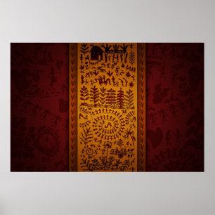 Warli konst poster