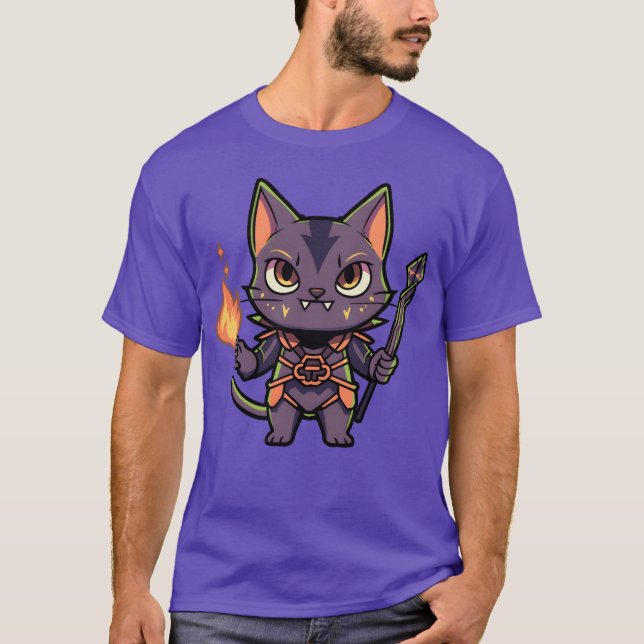 Warlock Cat-gåva T Shirt (Framsida)