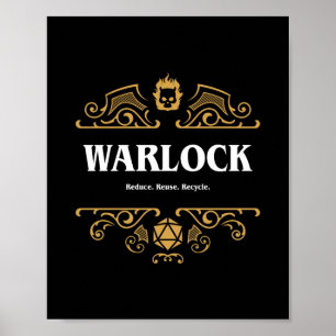 Warlock Class Tabletop RPG-spel Poster