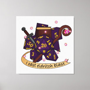 Warlock Dice Design Canvastryck