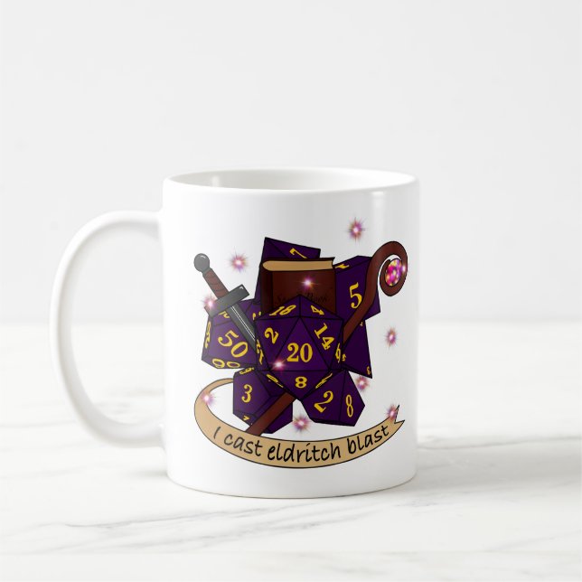 Warlock Dice Design Kaffemugg (Vänster)