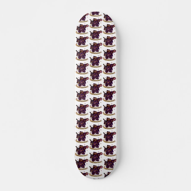 Warlock Dice Design Mini Skateboard Bräda 18,5 Cm (Framsida)