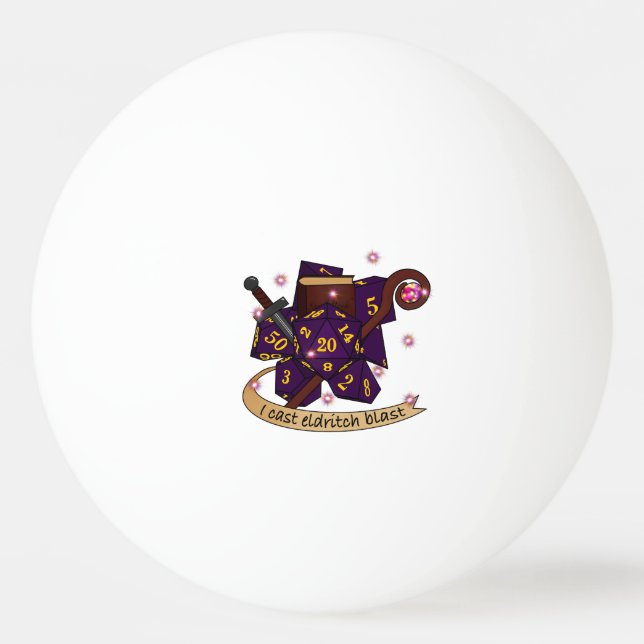 Warlock Dice Design Pingisboll (Framsidan)