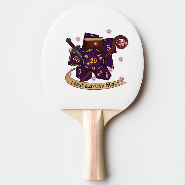 Warlock Dice Design Pingisracket (Framsidan)