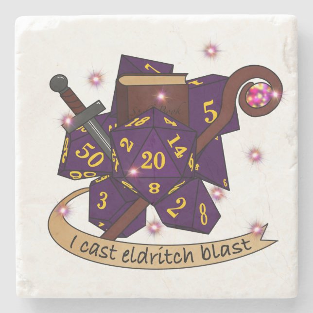 Warlock Dice Design Stenunderlägg (Framsidan)