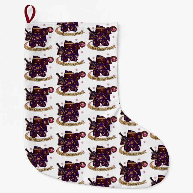 Warlock Dice Design Stor Julstrumpa (Framsidan)
