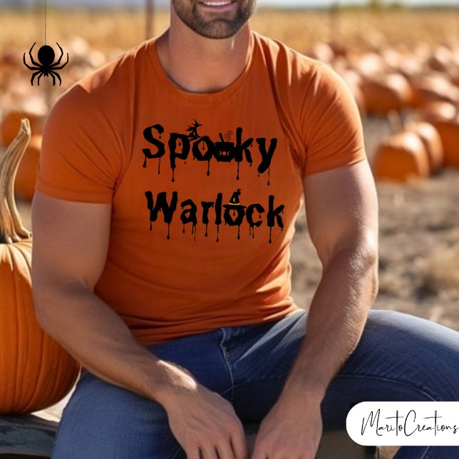 Warlock,Funny Halloween Shirt for Men,Spooky Scary T (Skapare uppladdad)