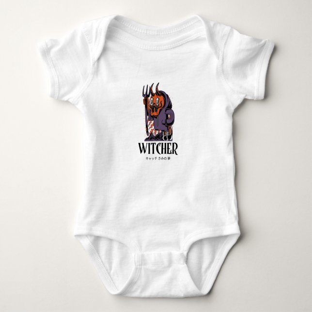 Warlock - Lustigt Witcher-design T Shirt (Framsida)