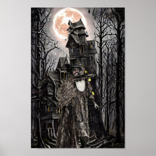 Warlock man häxade mörk konst. poster