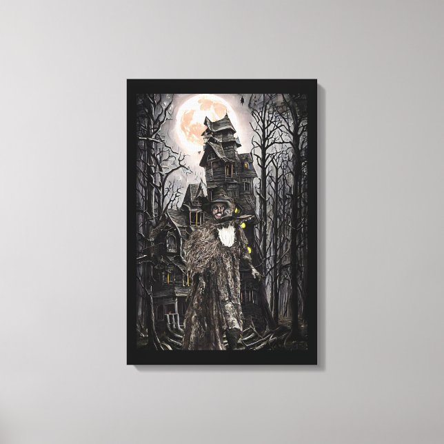 Warlock man witch haunted house fantasy dark art  canvastryck (Framsida)