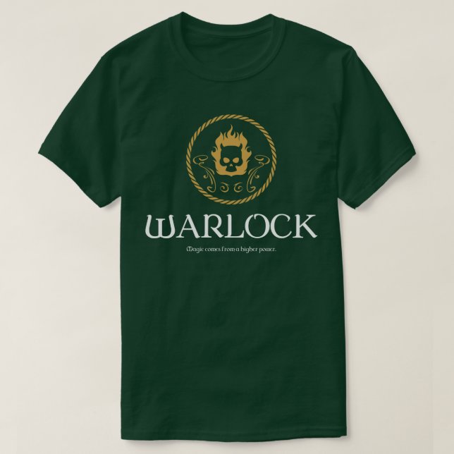 Warlock Warlocks Magic Tabletop RPG Addict T Shirt (Design framsida)