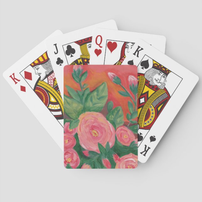 Warm and Rosey playing cards Casinokort (Baksidan)