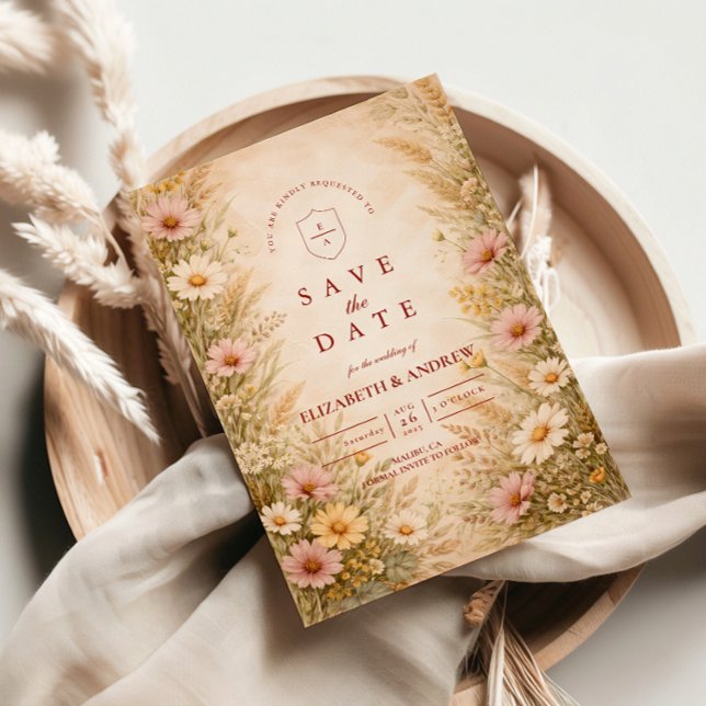 Warm Autumn Floral Wedding Spara Datumet (Skapare uppladdad)