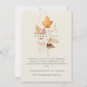 Warm Autumn Foliage Bereavement Funeral Tack