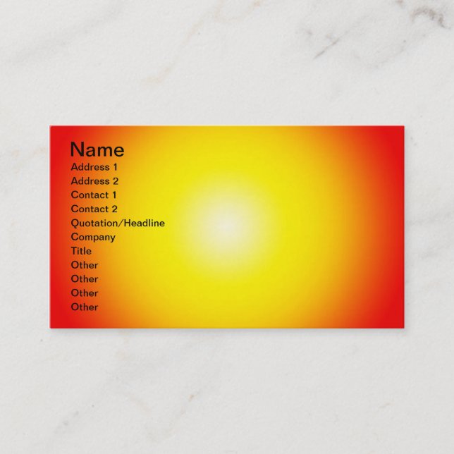 Warm Background, Namn, Adress 1, Adress 2, Co... Visitkort (Framsida)