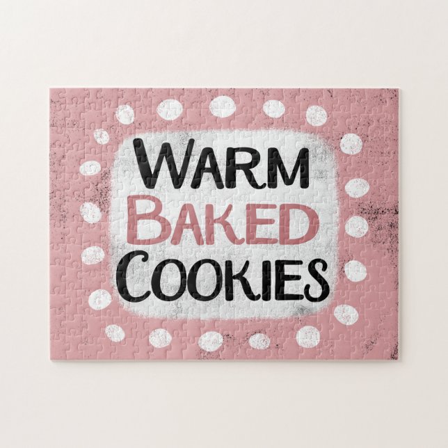 Warm Baked Cookies Jigszle Puzzle Pussel (Horisontell)