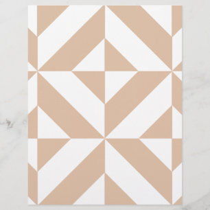 Warm Beige Geometric Deco Cube - Papper
