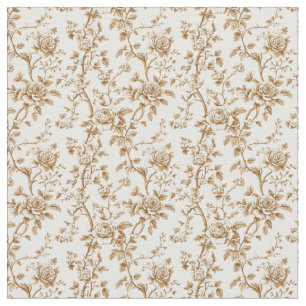 Warm Beige Toile med Ro och Berries Tyg