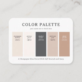 Warm Blush & Champagne Wedding Color Palette Card Tilläggskort