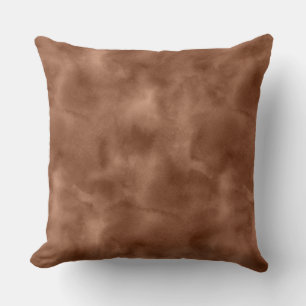 Warm Brown Abstrakt Watercolor Stil Kudde