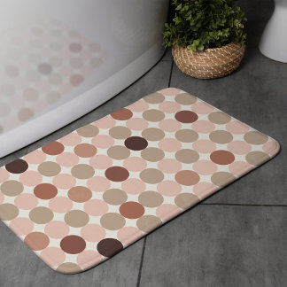 Warm Brown Geometric Bath Mat for Balanced Homes Badrumsmatta