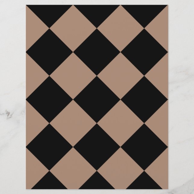 Warm Brown Harlequin Scrapbook Papper (Framsida)