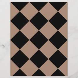 Warm Brown Harlequin Scrapbook Papper