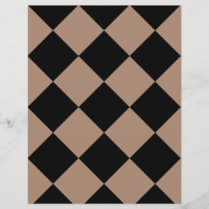 Warm Brown Harlequin Scrapbook Papper