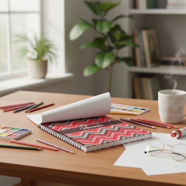 Warm Chevron Anteckningsbok (Skapare uppladdad)