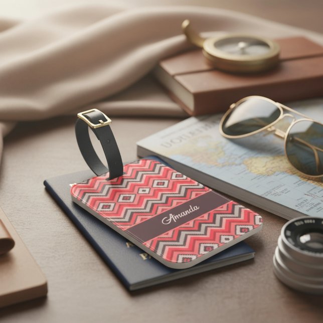 Warm Chevron Bagagebricka (Skapare uppladdad)