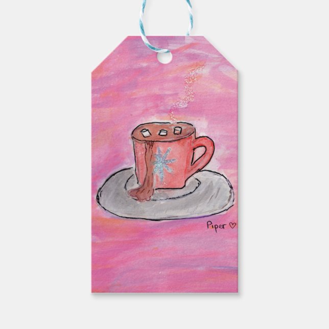 Warm CHOColate Önskemål - Kids Art för CHOC Presentetikett (Framsidan)