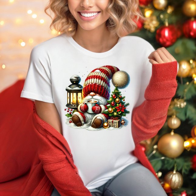 Warm Christmas Gnome Women's T-shirt (Warm Gnome Women's T-shirt.)