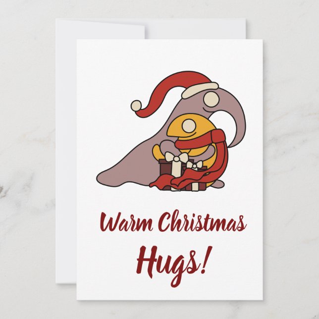 Warm Christmas Hugs Julkort (Framsida)