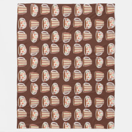 Warm Circle Pattern On Cups Of Coffee Fleecefilt