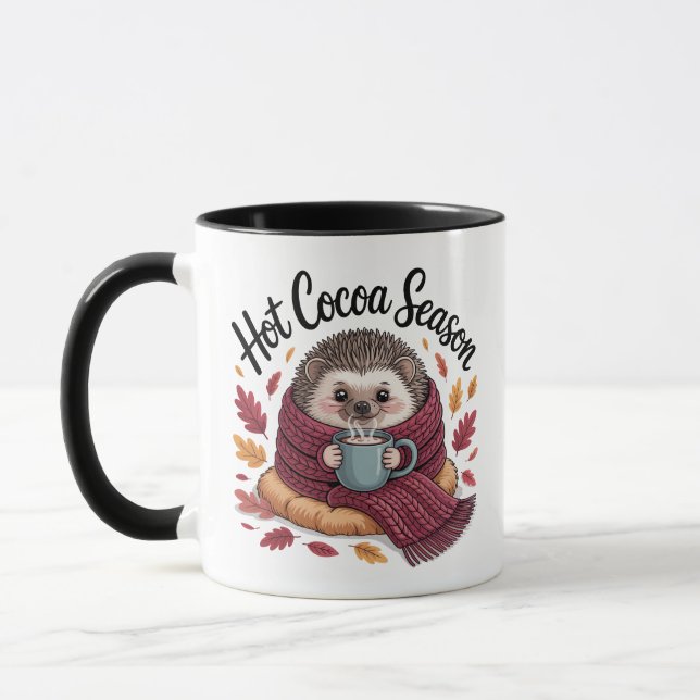 Warm Cocoa Hedgehog Autumn Mugg (Vänster)