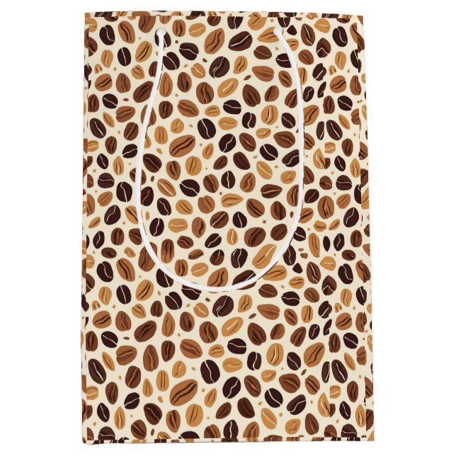 Warm Coffee Bean Roast Tones Seamless Pattern (Framsidan)