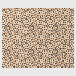 Warm Coffee Bean Roast Tones Seamless Pattern Presentpapper