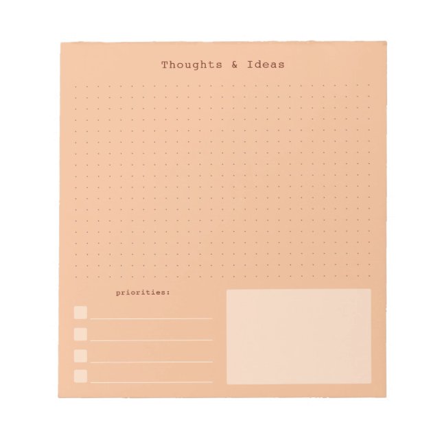 Warm, colorful retro aesthetic Thoughts & Ideas Anteckningsblock (Framsida)