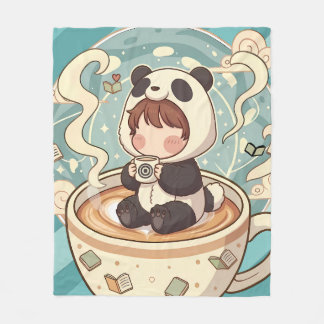 Warm & Cozy Panda Brew Fleece Blanket