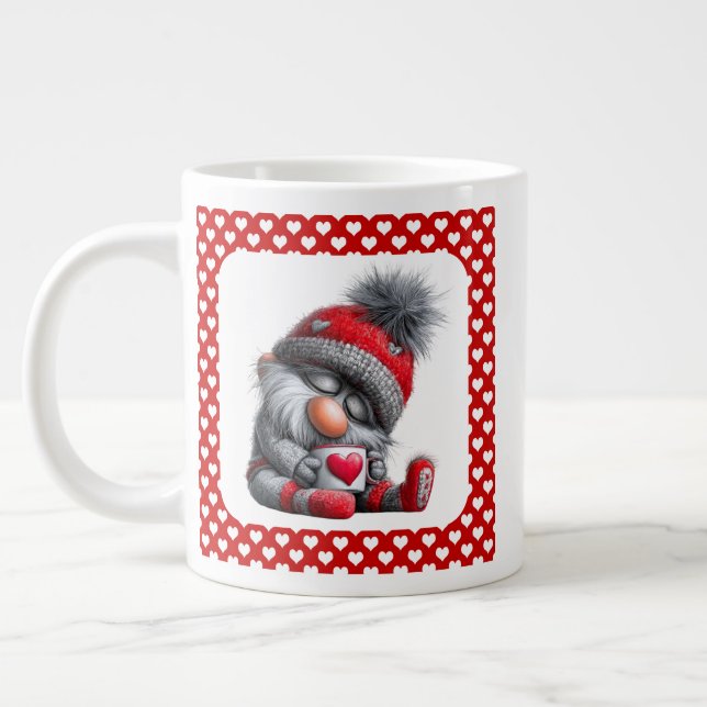 "Warm & Cozy" Sleepy Gnome | Winter Cocoa  Jumbo Mugg (Vänster)