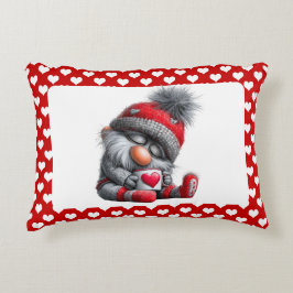 "Warm & Cozy" Sleepy Gnome | Winter Cocoa  Prydnadskudde