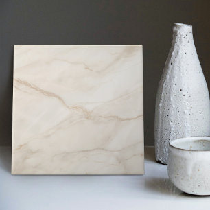 Warm Cream Elegance Faux Marble Luxury Kakelplatta