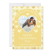 Warm Cream Minimal Hearts Valentine’s Gift Photo