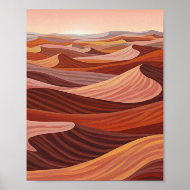Warm Desert liggande - scenkonst Skriv ut Poster (Framsidan)