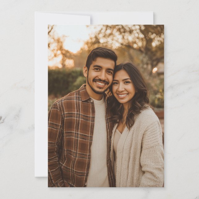 Warm Earthy Casual Photo Inbjudningar (Framsida)