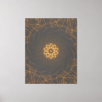 Warm Ember Rosette Canvastryck