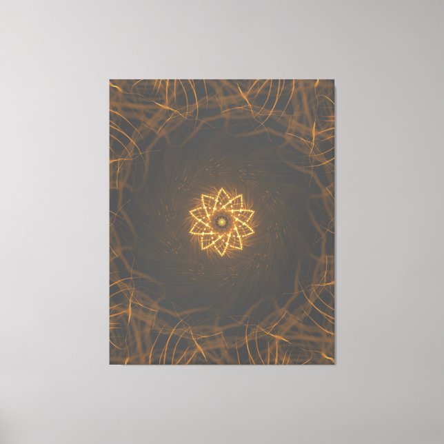 Warm Ember Rosette Canvastryck (Framsida)