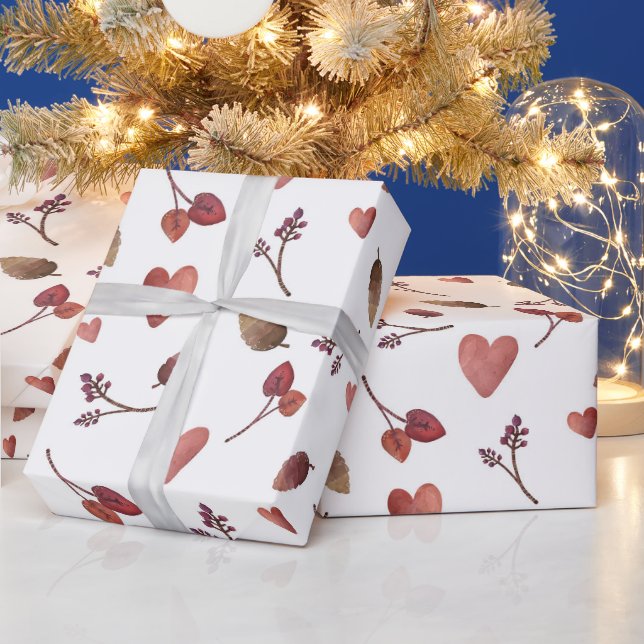 Warm Fall Aesthetic Mönster, Autumn Mysiga Vibes Presentpapper (Helgdagar)